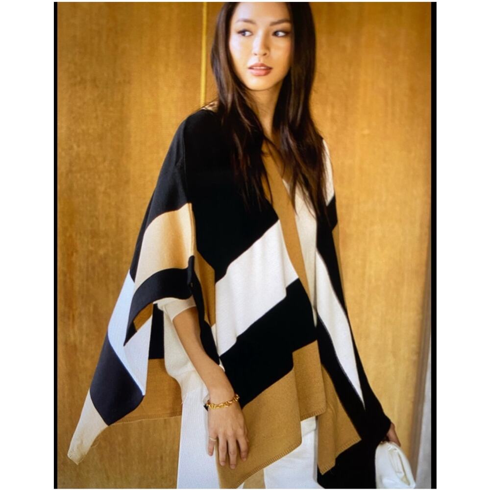 Parrish LA Stevie Poncho Sweater, NWT, OS